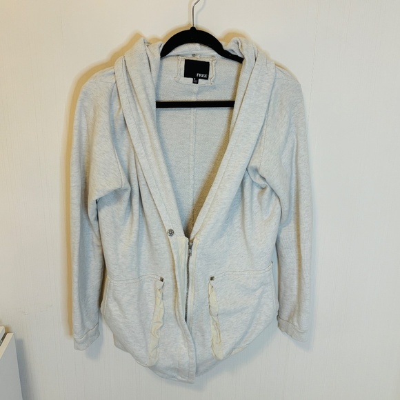 Aritzia Wilfred White Roseau Sweater Cardigan Cozy Cotton Wrap SZ small - Picture 2 of 9